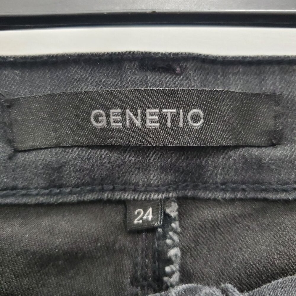 Genetic‎ Denim Heroine Stem Mid-Rise Skinny Women's Black Stretch Jeans USA 24 - Picture 6 of 12